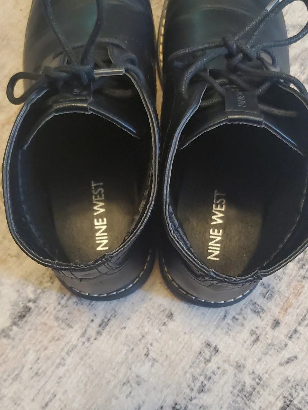 Nine West Men's Neilton Chukka Boots - Black Faux Leather - Size 9.5